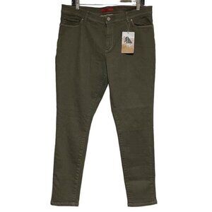 L.L.BEAN Performance Stretch Jeans Army Green‎ Womens Plus Size 16